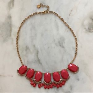 Hot Pink Crystal Statement Necklace J CREW Style